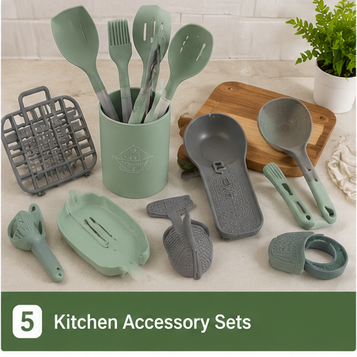 Lucid Home silicone kitchen accessory sets