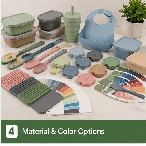 Lucid Home silicone material and color options