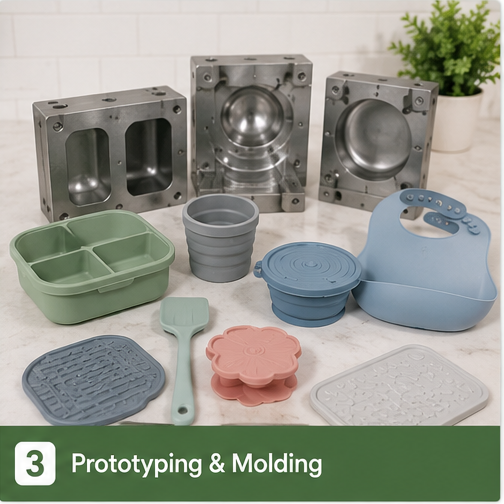 Lucid Home silicone product prototyping and molding
