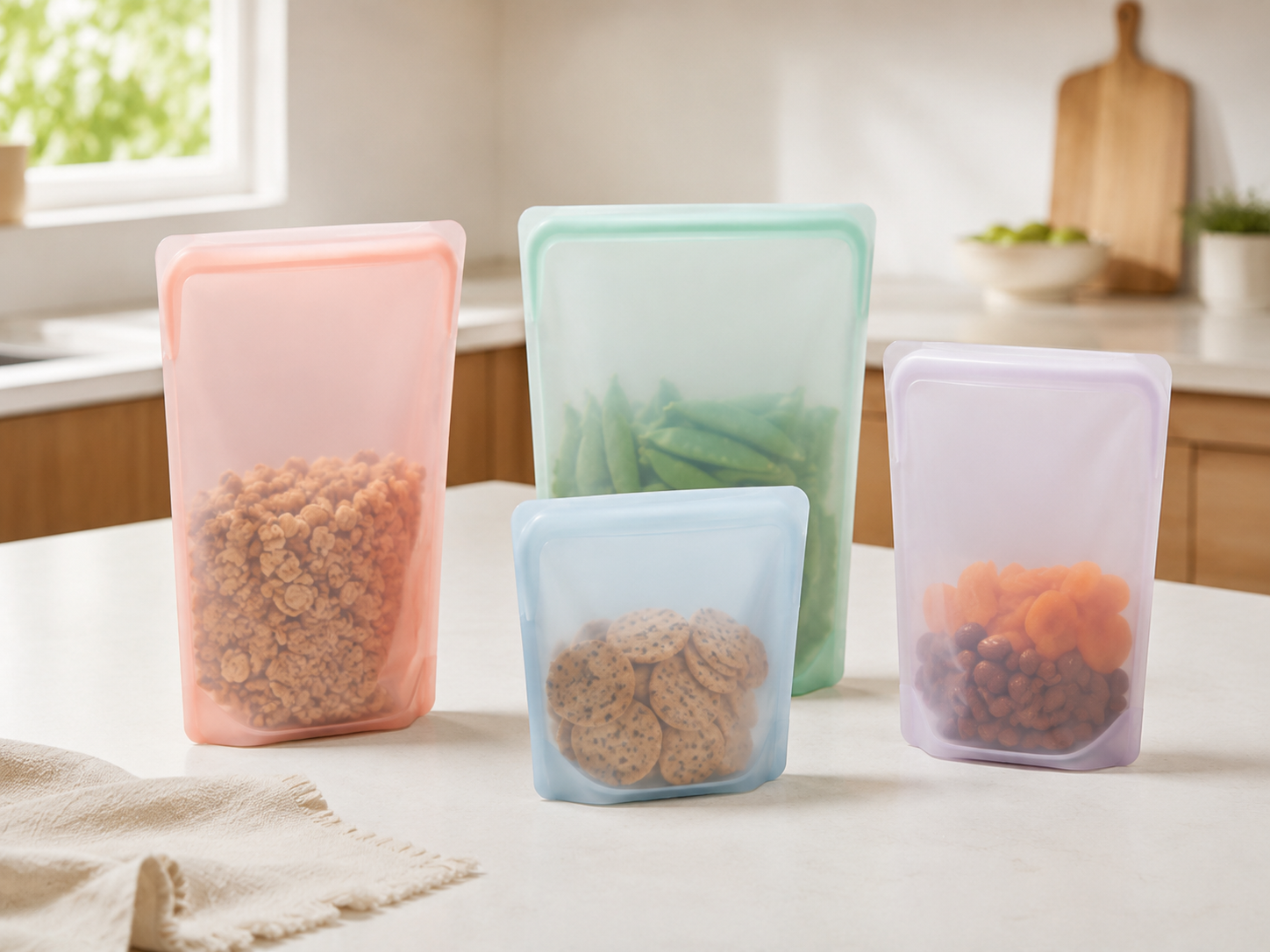 Lucid Home standing silicone storage bags