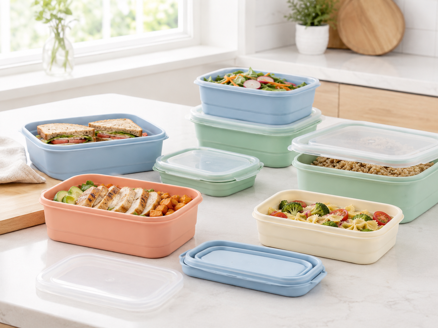 Lucid Home mixed silicone lunch box sets